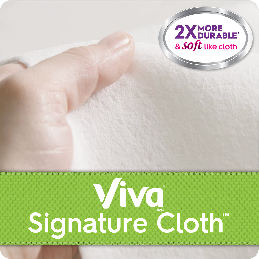 Signature Cloth Choose-A-Sheet Kitchen Paper Towels, White, 6 Double Rolls (110 Sheets Per Roll)