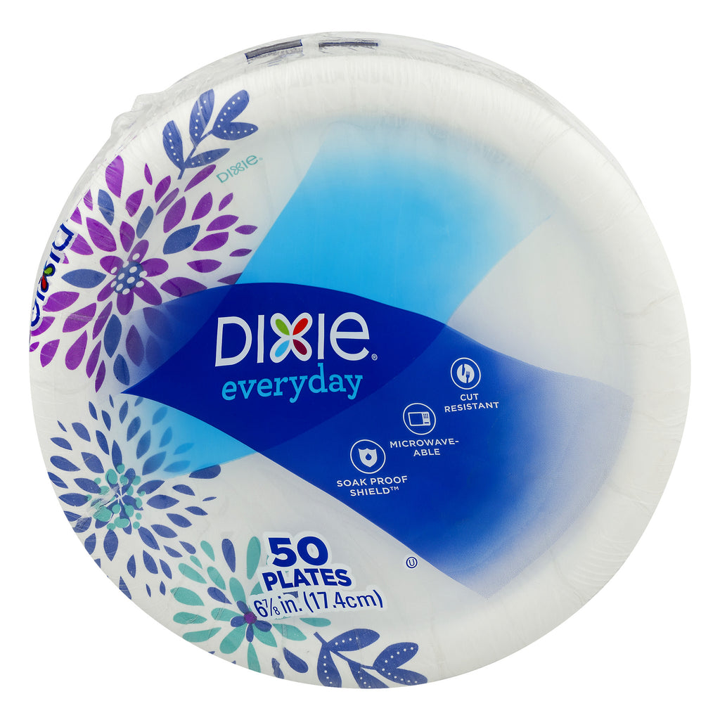 (3 pack) Everyday Paper Snack/Dessert Plates, 7", 50 Count