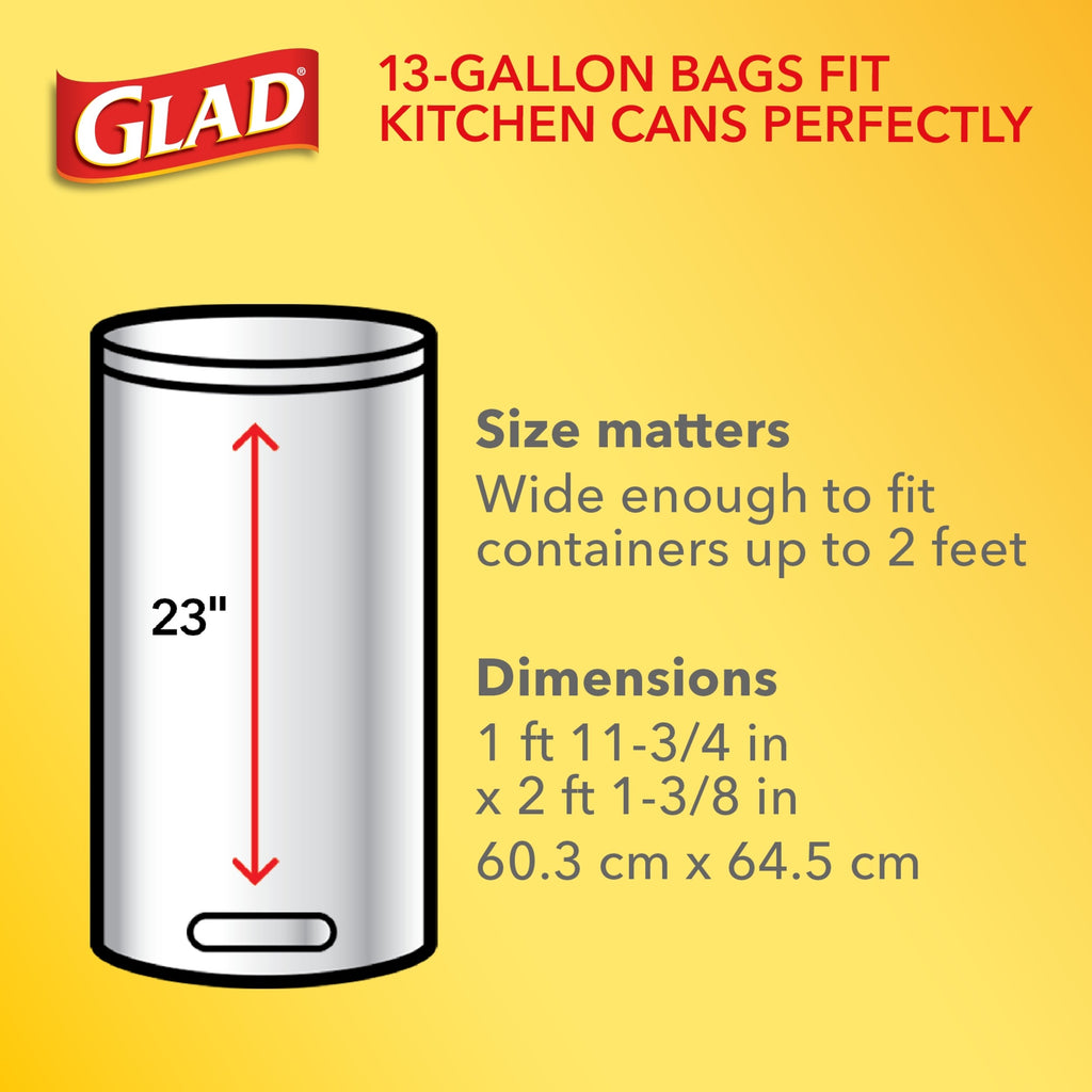 Tall Kitchen Trash Bags, 13 Gallon, 120 Bags