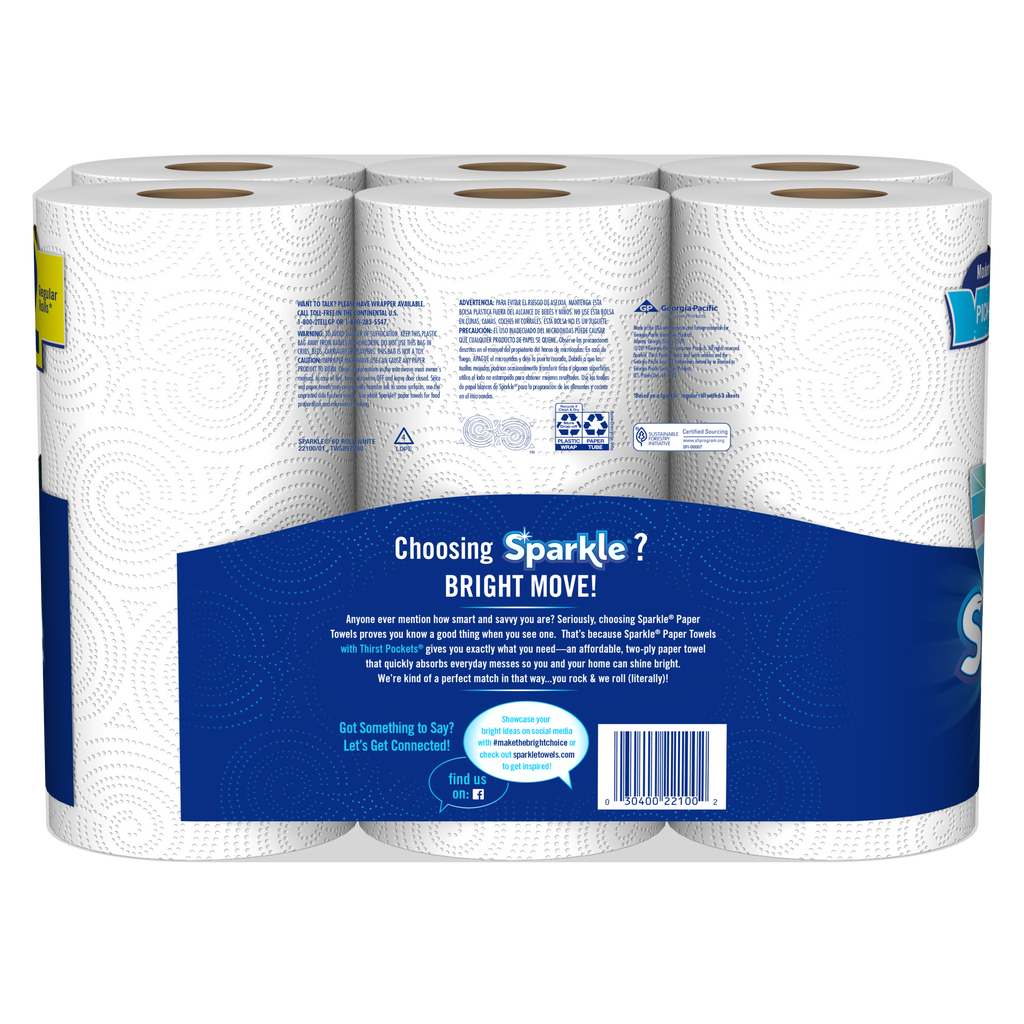 Pick-A-Size Paper Towels, 6 Double Rolls
