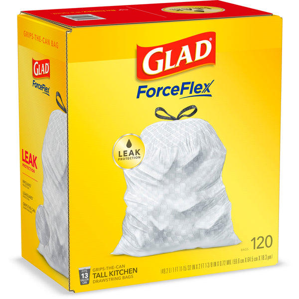 Tall Kitchen Trash Bags, 13 Gallon, 120 Bags