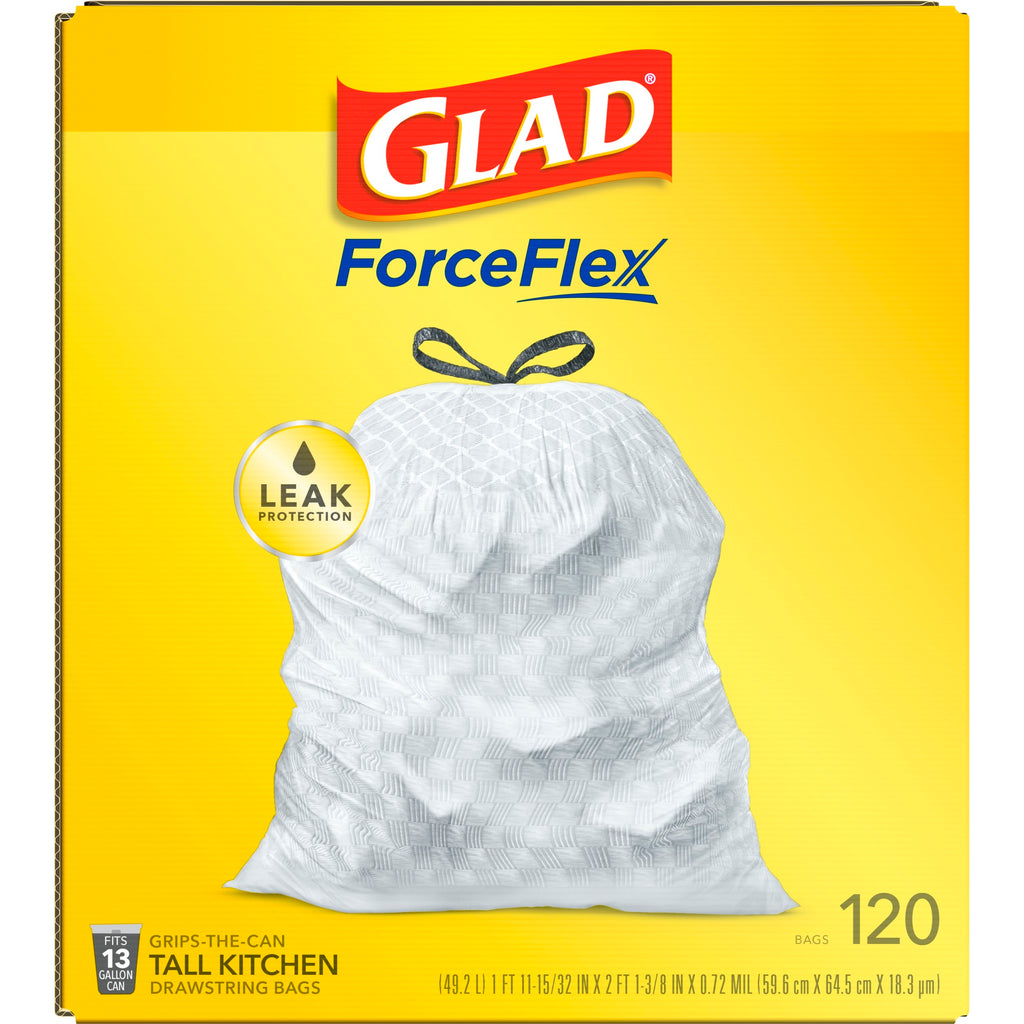 Tall Kitchen Trash Bags, 13 Gallon, 120 Bags