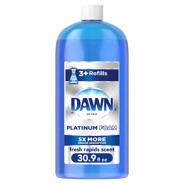 Ultra Platinum Dishwashing Foam, Fresh Rapids Scent, 30.9 Fl Oz